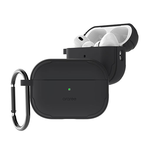 araree(アラリー) DUPLE ハイブリッドケース for AirPods Pro (第2/1世代)ブラック AR25115APP2