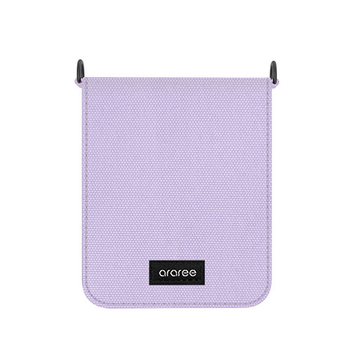 araree(アラリー) ショルダーストラップ付きCANVAS DIARY for Galaxy Z Flip 5 パープル AR25285GZFP5