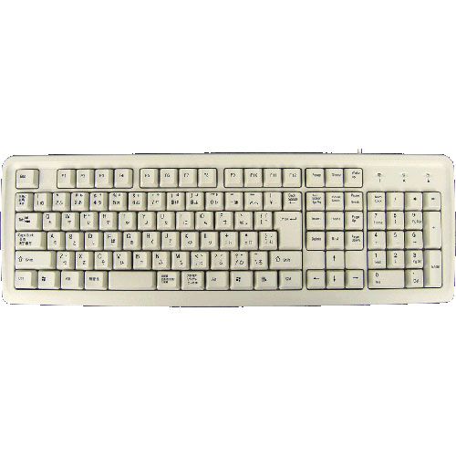 AOTECH アオテック フルサイズ112キー日本語キーボード ホワイト AOK-112UPW