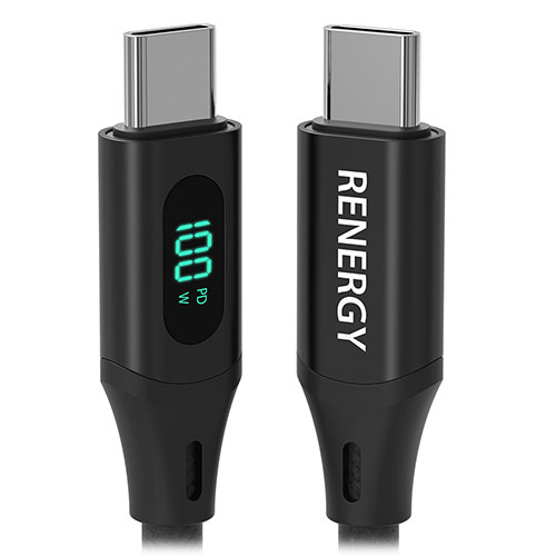 araree(アラリー) RENERGY LEDデジタルディスプレス付き100W C to C ケーブル(1.2m) AR25018