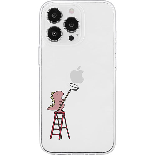 AKAN AKAN エイカン ソフトクリアケース for iPhone 15 Pro ペインティング ピンク AK25646i15PR
