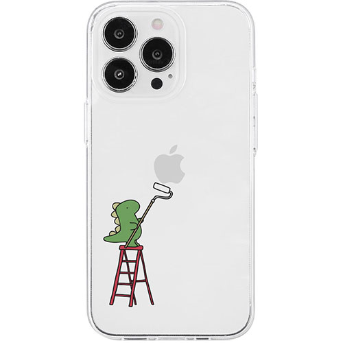AKAN AKAN エイカン ソフトクリアケース for iPhone 15 Pro ペインティング グリーン AK25645i15PR