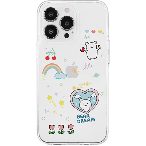 AKAN AKAN エイカン ソフトクリアケース for iPhone 15 Pro Bear Dream AK25639i15PR