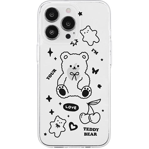AKAN AKAN エイカン ソフトクリアケース for iPhone 15 Pro ベア AK25638i15PR