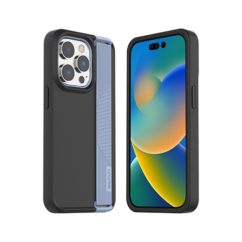 araree(アラリー) ハンドストラップケース BOAT for iPhone 14 Pro スカイブルー 背面カバー型 AR24683i14PBL