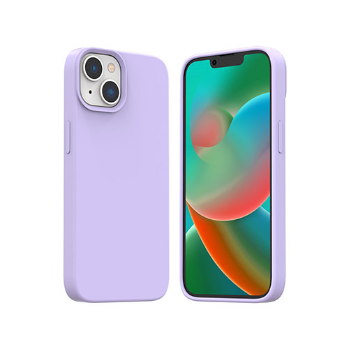 araree(アラリー) MagSafe対応シリコンケース TYPOSKIN for iPhone 14 ライラックパープル 背面カバー型 AR24675i14PL