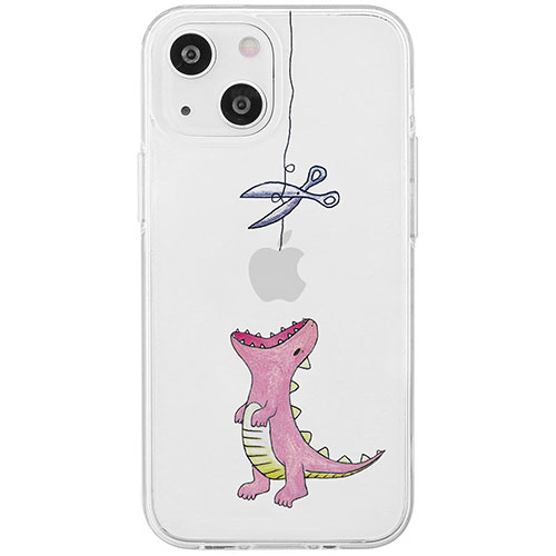 AKAN AKAN エイカン ソフトクリアケース for iPhone 15 Plus はらぺこザウルス ピンク AK25655i15PL