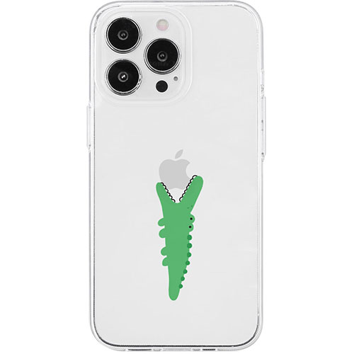 AKAN AKAN エイカン ソフトクリアケース for iPhone 15 Pro モグモグ ワニ AK25653i15PR