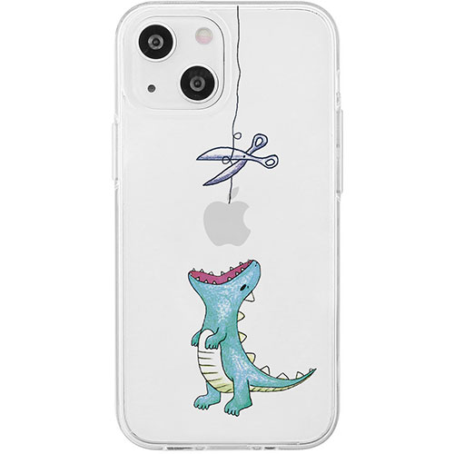 AKAN AKAN エイカン ソフトクリアケース for iPhone 15 はらぺこザウルス グリーン AK25627i15