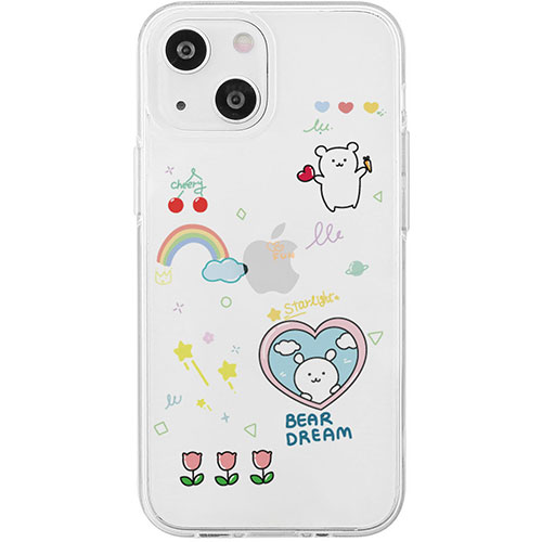 AKAN AKAN エイカン ソフトクリアケース for iPhone 15 Bear Dream AK25619i15