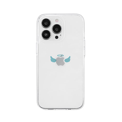 AKAN AKAN ソフトクリアケース for iPhone 14 Pro 天使 背面カバー型 AK23542i14P