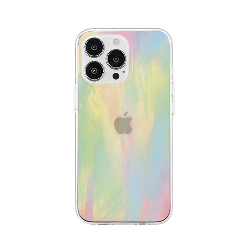 AKAN AKAN ソフトクリアケース for iPhone 14 Pro パステルグリーン 背面カバー型 AK23541i14P