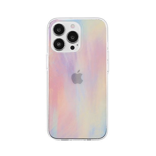 AKAN AKAN ソフトクリアケース for iPhone 14 Pro パステルピンク 背面カバー型 AK23540i14P