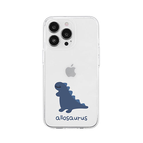 AKAN AKAN ソフトクリアケース for iPhone 14 Pro アロサウルス 背面カバー型 AK23538i14P