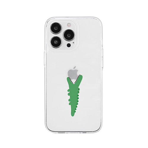 AKAN AKAN ソフトクリアケース for iPhone 14 Pro モグモグ ワニ 背面カバー型 AK23537i14P