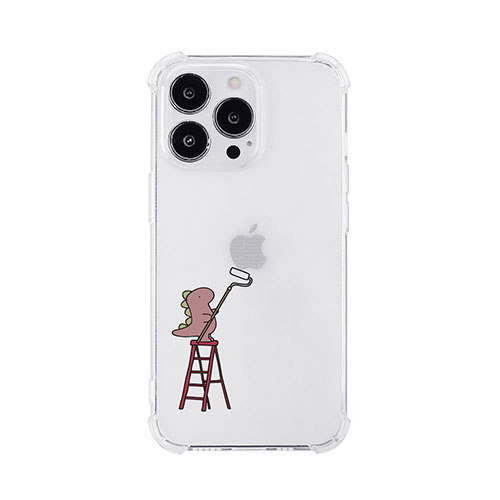 AKAN AKAN ソフトタフケース for iPhone 14 Pro ペインティング ピンク 背面カバー型 AK23530i14P