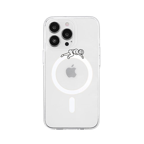 AKAN AKAN MagSafe対応クリアケース for iPhone 14 Pro なんもしたくない 背面カバー型 AK23522i14P
