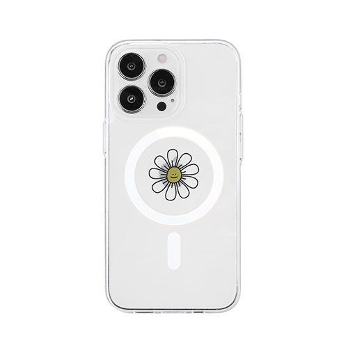 AKAN AKAN MagSafe対応クリアケース for iPhone 14 Pro デイジー 背面カバー型 AK23521i14P