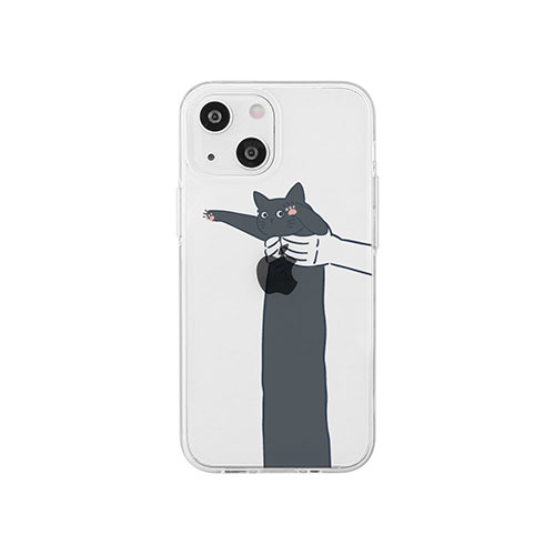 AKAN AKAN ソフトクリアケース for iPhone 14 だらーんクロネコ 背面カバー型 AK23514i14