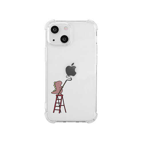 AKAN AKAN ソフトタフケース for iPhone 14 ペインティング ピンク 背面カバー型 AK23496i14