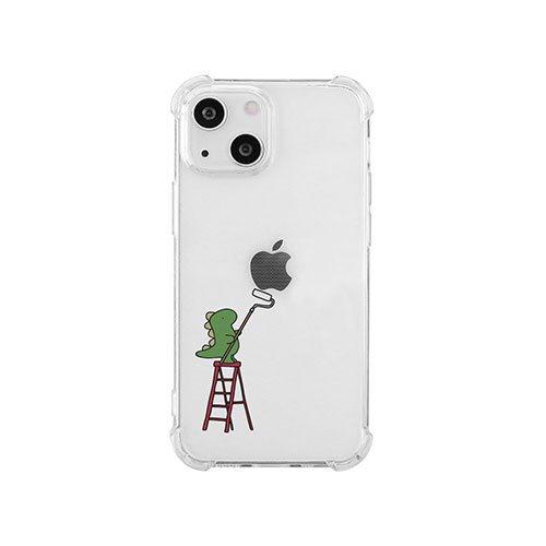 AKAN AKAN ソフトタフケース for iPhone 14 ペインティング グリーン 背面カバー型 AK23495i14
