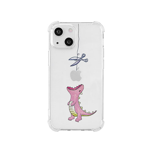 AKAN AKAN ソフトタフケース for iPhone 14 はらぺこザウルス ピンク 背面カバー型 AK23492i14