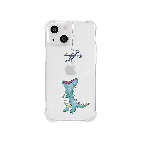 AKAN AKAN ソフトタフケース for iPhone 14 はらぺこザウルス グリーン 背面カバー型 AK23491i14