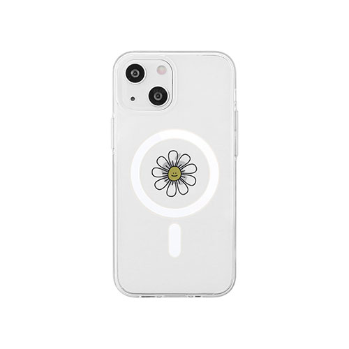 AKAN AKAN MagSafe対応クリアケース for iPhone 14 デイジー 背面カバー型 AK23487i14
