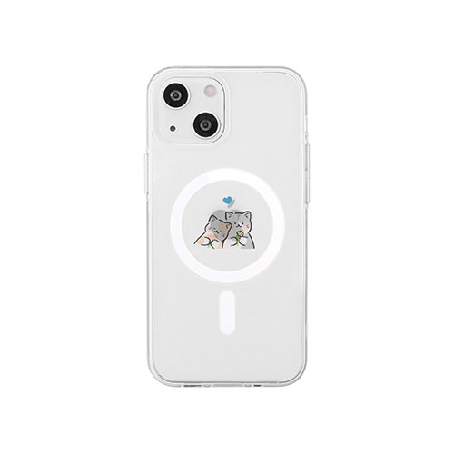 AKAN AKAN MagSafe対応クリアケース for iPhone 14 恋のものがたり 背面カバー型 AK23485i14