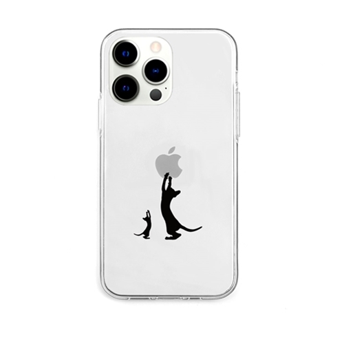 AKAN AKAN ソフトクリアケース for iPhone 13 Pro 親子キャット AK21017i13P