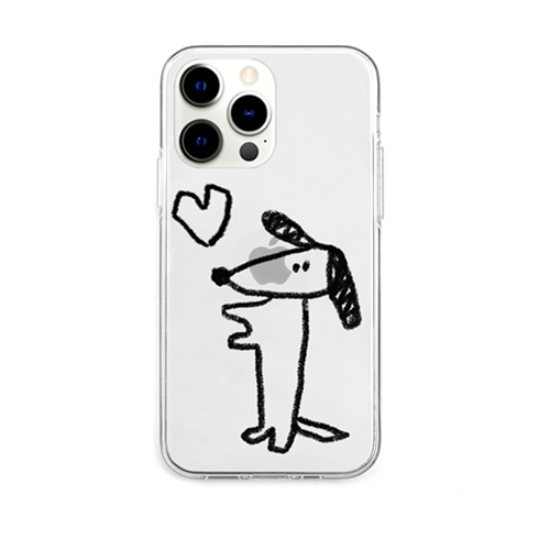 AKAN AKAN ソフトクリアケース for iPhone 13 Pro イヌハート AK21016i13P