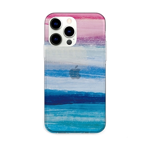 AKAN AKAN ソフトクリアケース for iPhone 13 Pro 海の波 ブルー AK21013i13P