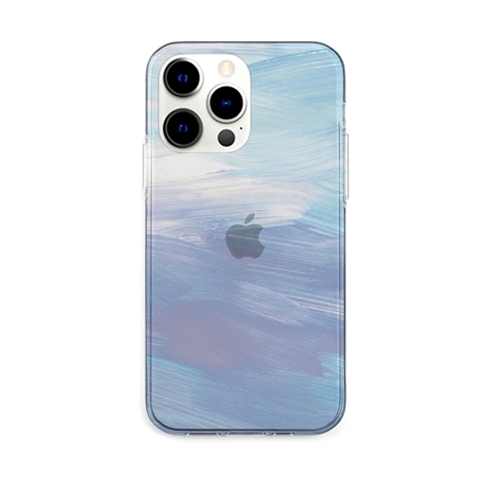 AKAN AKAN ソフトクリアケース for iPhone 13 Pro ブルーパステル AK21012i13P