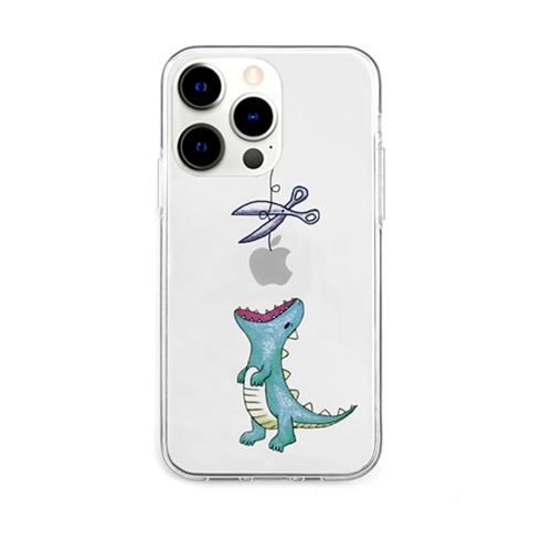 AKAN AKAN ソフトクリアケース for iPhone 13 Pro はらぺこザウルス グリーン AK21004i13P