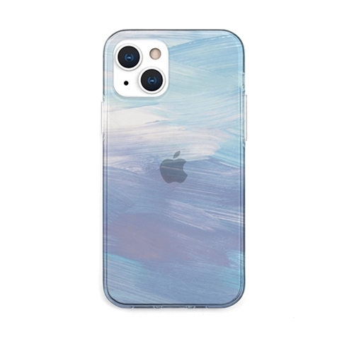 AKAN AKAN ソフトクリアケース for iPhone 13 ブルーパステル AK20985i13