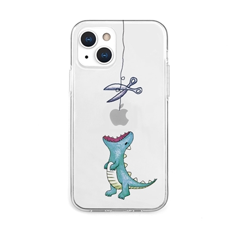 AKAN AKAN ソフトクリアケース for iPhone 13 はらぺこザウルス グリーン AK20977i13