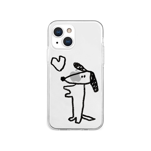 AKAN AKAN ソフトクリアケース for iPhone 13 mini イヌハート AK20962i13MN
