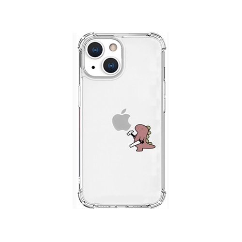 AKAN AKAN ソフトタフケース for iPhone 13 mini おしごとザウルス―日曜大工 ピンク AK20943i13MN