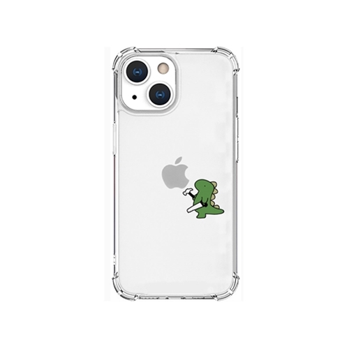 AKAN AKAN ソフトタフケース for iPhone 13 mini おしごとザウルス―日曜大工 グリーン AK20942i13MN