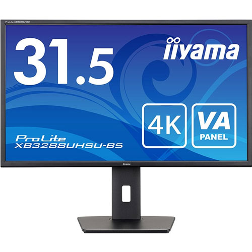 イーヤマ ProLite XB3288UHSU-B5 [31.5型液晶ディスプレイ/3840×2160/HDMI、DisplayPort/VAパネル/昇降]