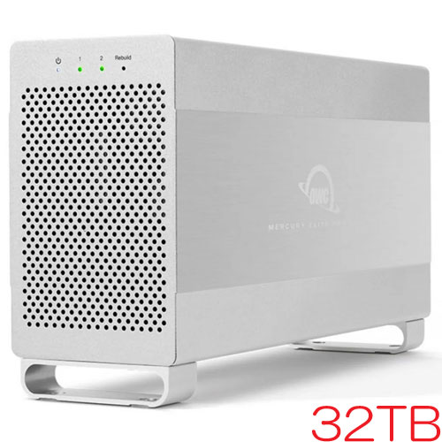 OWC OWCMED3ER7T32.0 [32TB (2 x 16TB) USB外付HDD Mercury Elite Pro Dual USB 3.1 / eSATA接続 3年保証]
