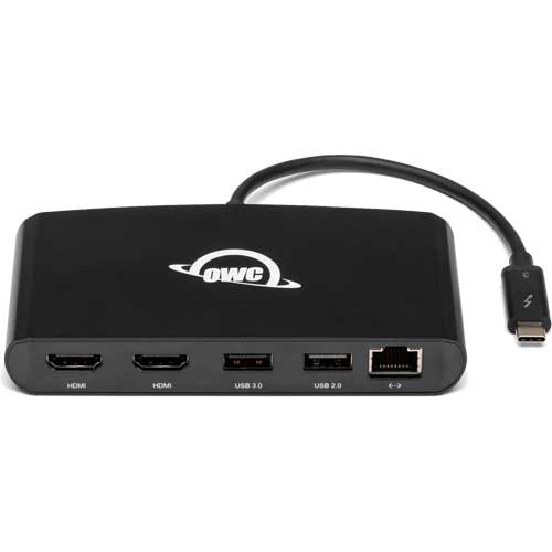 OWC OWCTB3MDK5P [Thunderbolt 3 mini Dock Thunderbolt 3接続 (USB-A x2、GbE、HDMI 2.0 x2) 2年保証]