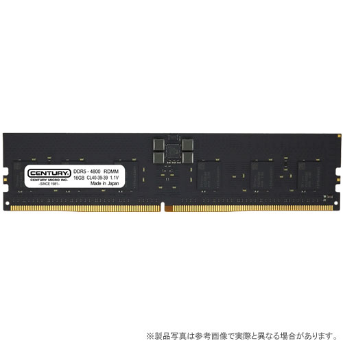 センチュリーマイクロ CB16G-D5RE480281 [16GB DDR5-4800 (PC5-38400) ECC Reg DIMM 288pin Single Rank 2048Mx8]