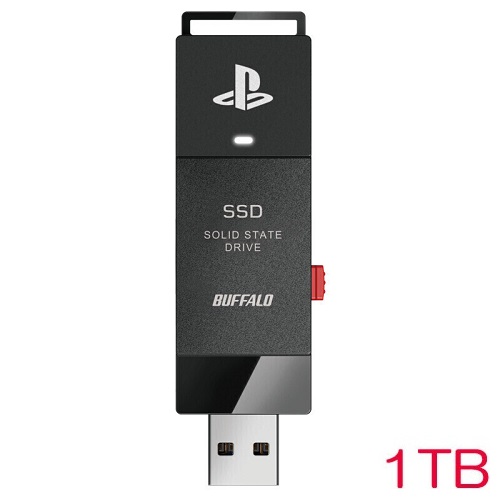 バッファロー SSD-SAO1.0U3-B [PS5公式ライセンス ポータブルSSD スティック 1TB ブラック]
