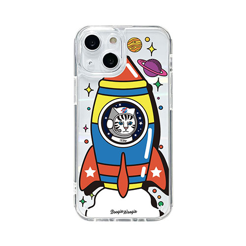 BOOGIE WOOGIE BW21991i13MN [ブギウギ オーロラケース for iPhone 13 mini Kitty Rocket]