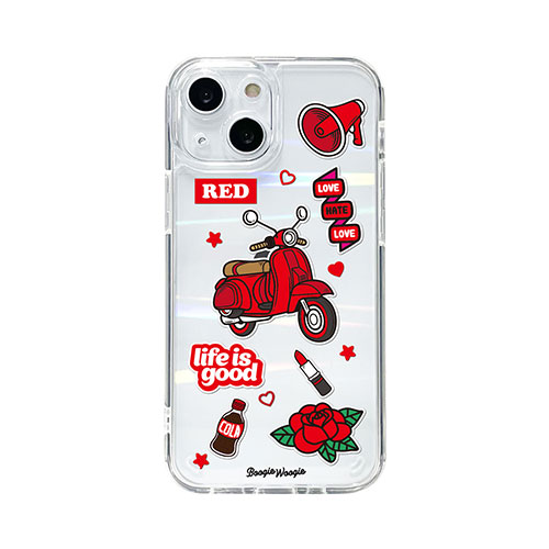 BOOGIE WOOGIE BW21992i13MNRD [ブギウギ オーロラケース for iPhone 13 mini Red]
