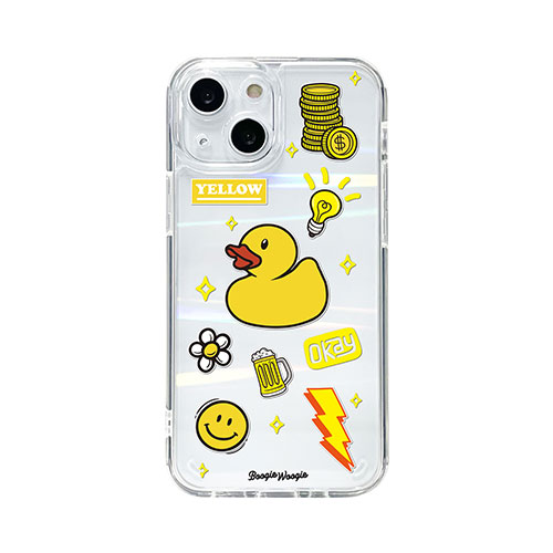 BOOGIE WOOGIE BW21993i13MNYL [ブギウギ オーロラケース for iPhone 13 mini Yellow]