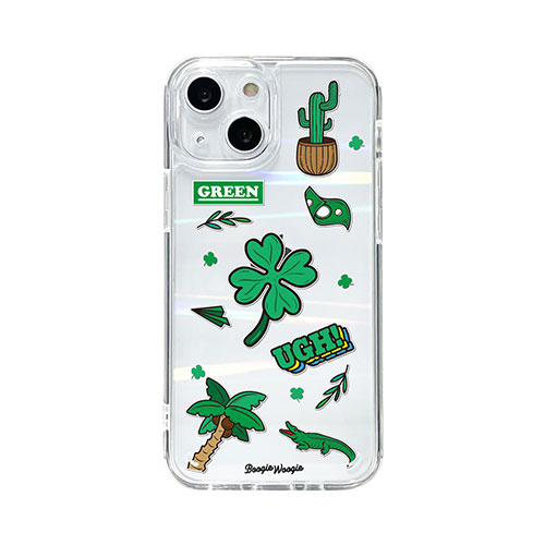 BW21994i13MNGN [ブギウギ オーロラケース for iPhone 13 mini Green]