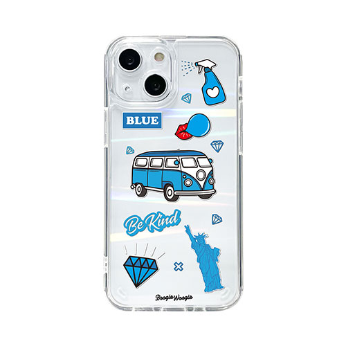 BOOGIE WOOGIE BW21995i13MNBL [ブギウギ オーロラケース for iPhone 13 mini Blue]