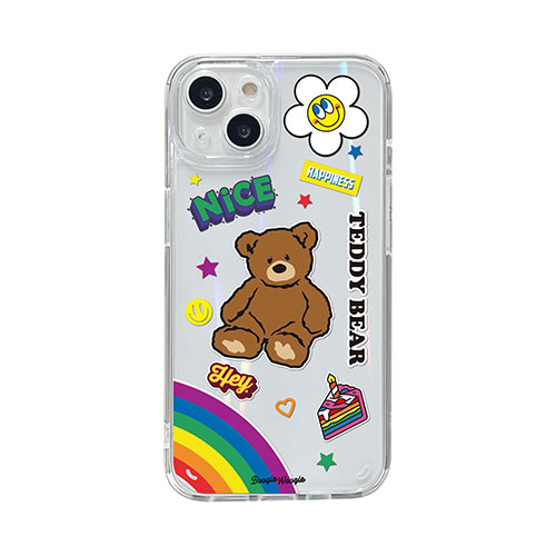 BW21998i13 [ブギウギ オーロラケース for iPhone 13 Teddy Bear]